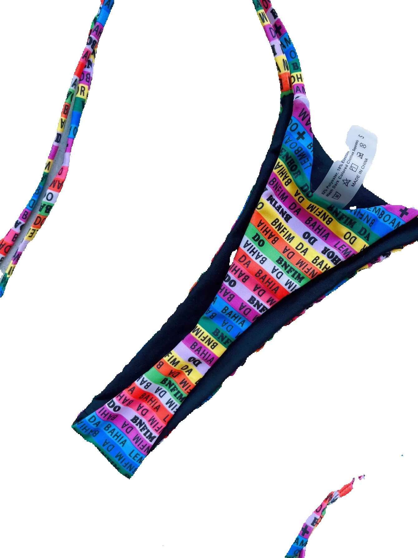 Ruotonsept letter printed color mini thong women's two-piece set bikini swimsuit