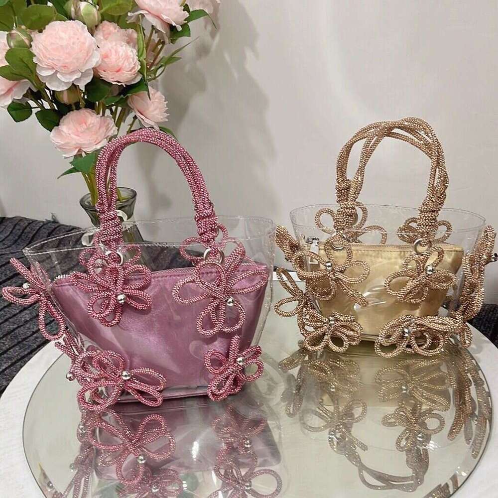 25 women's bags, bright with dias, French fairy super sparkg rhie wer bucket bag, vegetable basket handbag, 2025 new casual versatile fashion clo