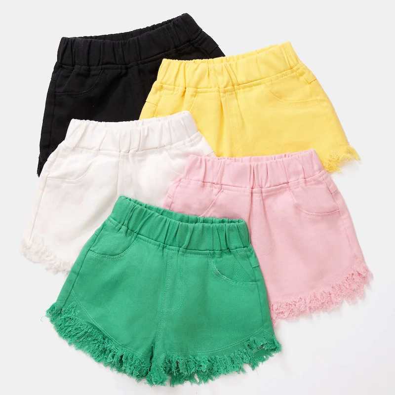 4-12-year-old childrens and girls shorts summer casual candy color childrens cotton shorts Z250410