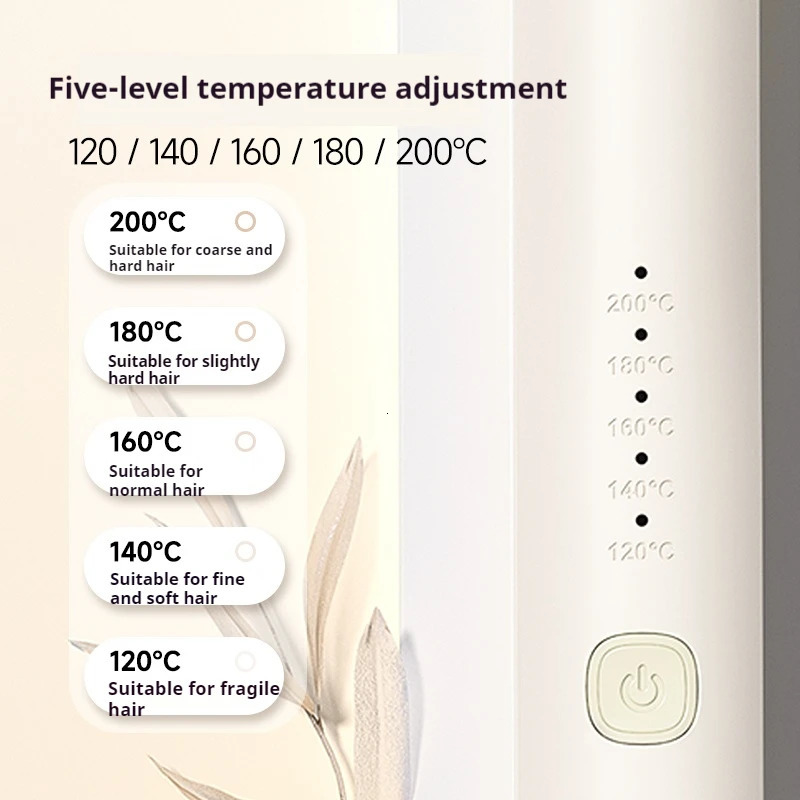 Professional Hair Straightener Curler Iron Negative Ions Temp Adjustable Styling Tool for Women Frizz Free Salon Results 251107