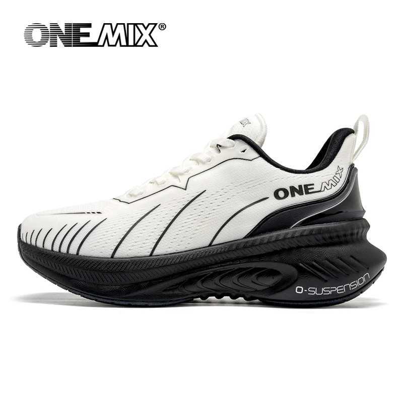 ONEMIX New Cushioning Running Shoes For Men Suitable Heavy Runners Lace Up Sports Women Non-slip Outdoor Athletic Male SneakersC250410
