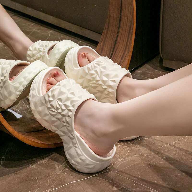 Summer 7CM Women High Heeled Slippers Ladies Indoor Wedges Non-slips Sandals Couples Outdoor Beach Thick Sole EVA Flip ps