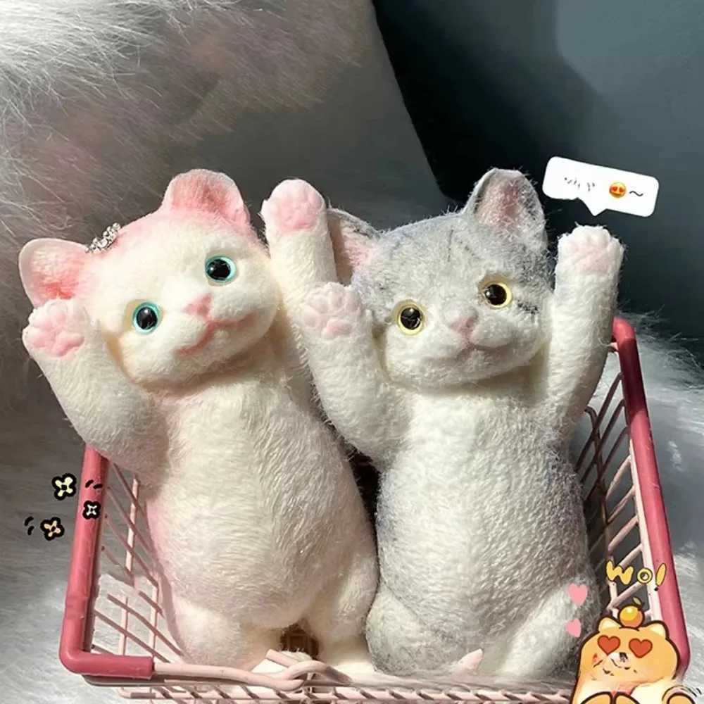 New Arrival Squishy Cute Flocking Cat Stress Relief Toy Extra Large Sensory Fidget Toys for Kids Adults Anxiety Relaxation Squeezing Gifts T250410