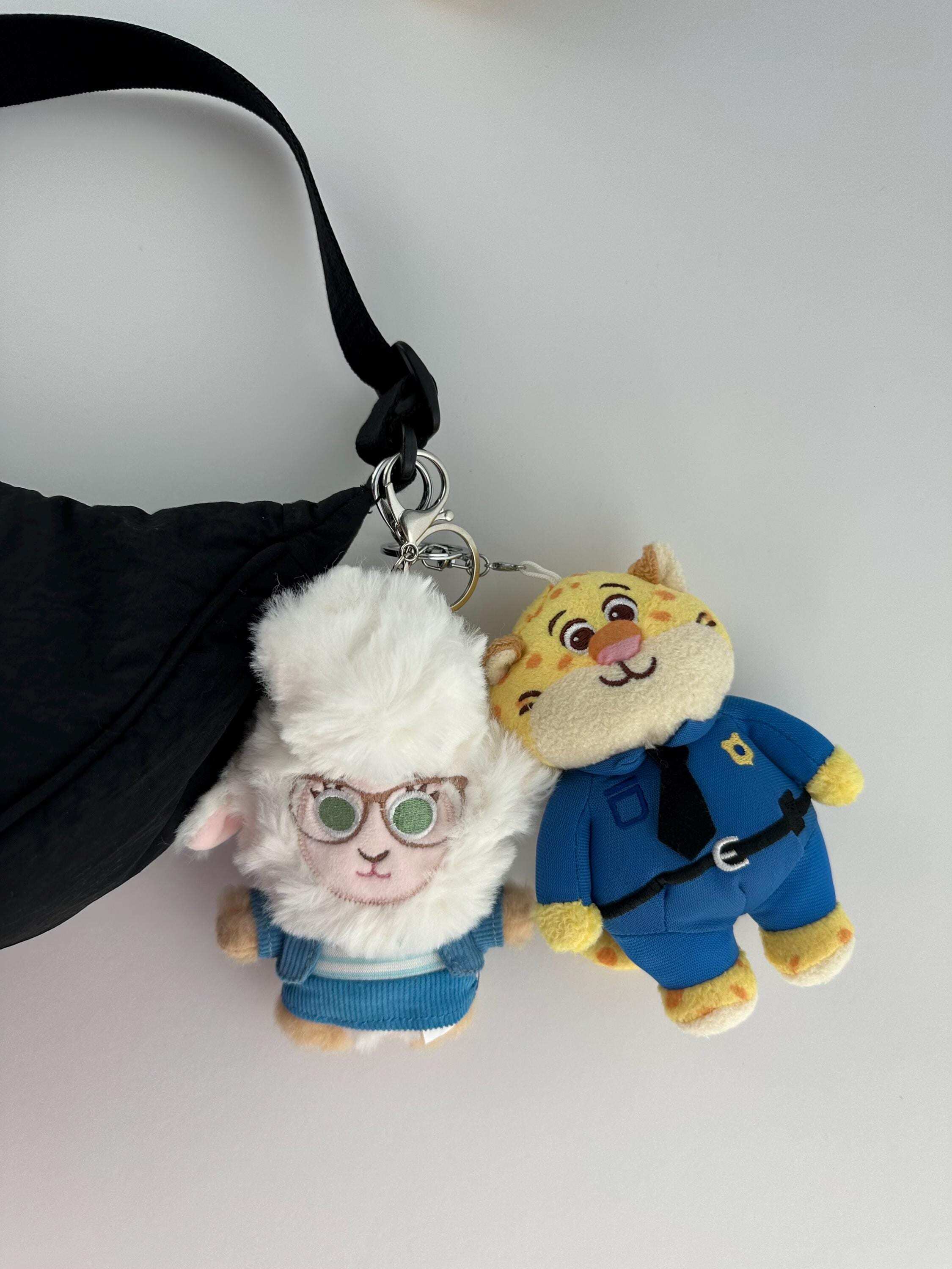Zoo friends Inspired Plush Keychain: Animal Character Bag Charm