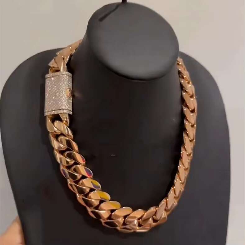 Hip Hop Jewelry Gold Plated 925 Sterling Silver 12mm Wide Heavy Silver Cuban Chain for Mens Jewelry