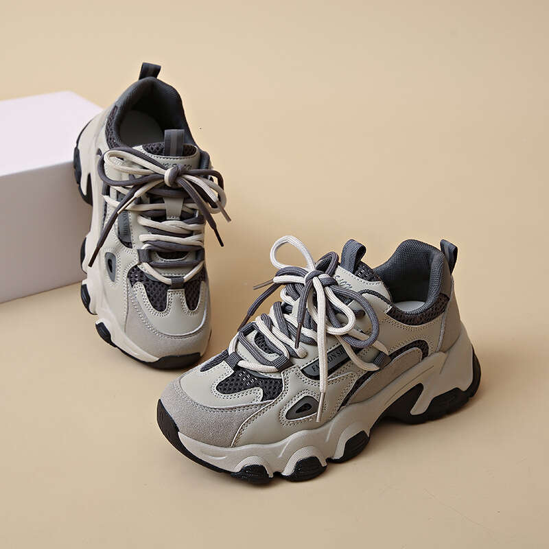 Paris 2025 Autumn Winter Dad for Women Thick Sole Height Increasing Mesh Breathable Versatile Lightweight Sports Casual Shoes F890