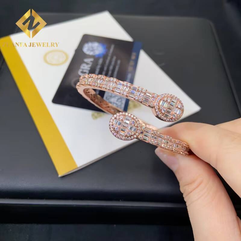 New Arrival Designs VVS1 Moissanite Bracelet 925 Silver Pass Diamond Tester Moissanite Womens Bracelet with GRA Certification