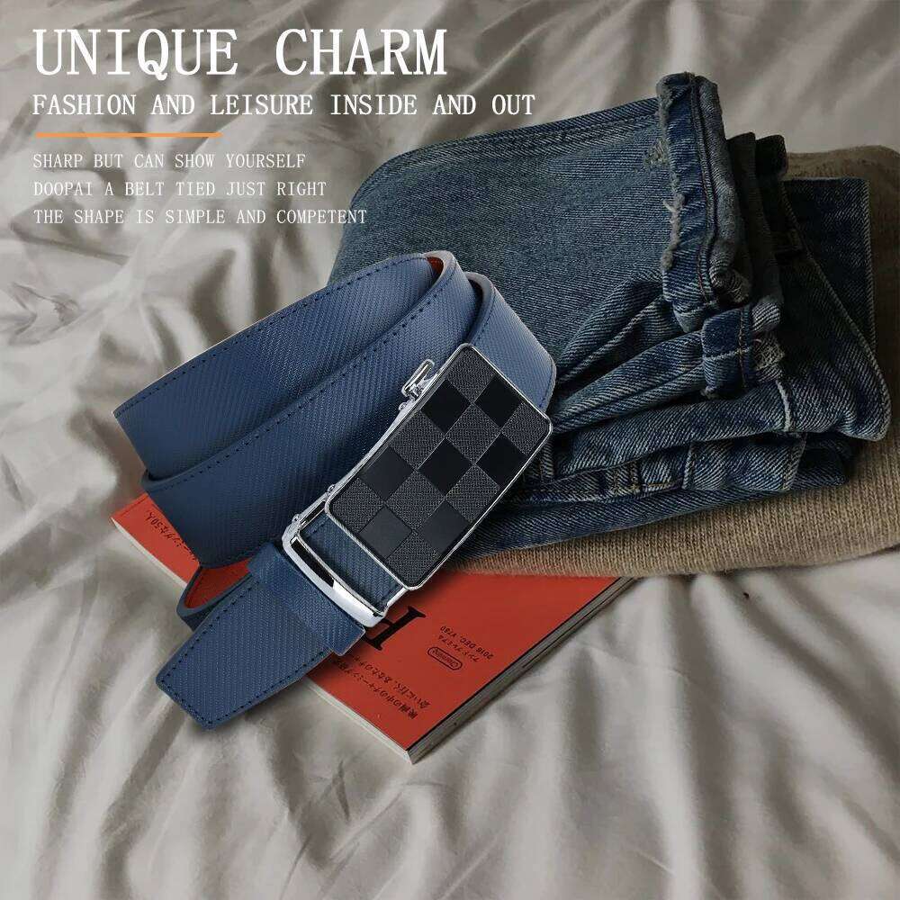 Mens Belts Metal Automatic Buckle Brand Quality Genuine Luxury Leather Belt for Men Famous 115 125 150 135cm