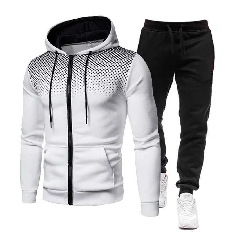 Mens Tracksuits Mens Clothing Men Sets Hoodie Set Zipper Sweatshirt Casual Sport Sweatpants Man Sweat Suit Set Running W251110