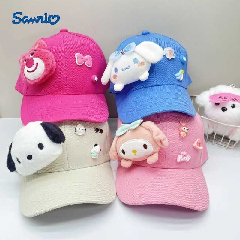 Sanrio Cute Cartoon Duckbill Cap Sweet Girl Baseball Cap Fashionable Versatile Sun Protection Hat for Women H2511101