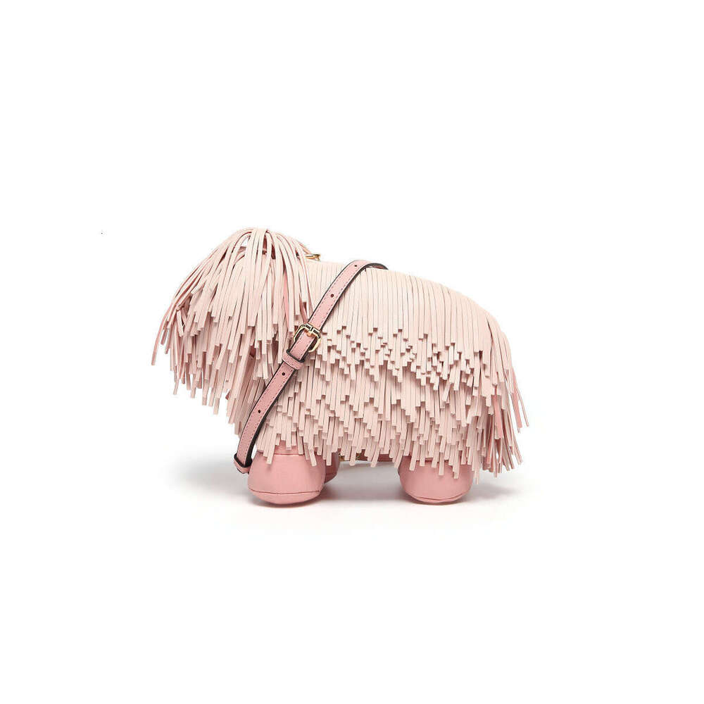 Personalized Creative Animal for Women New Fashion Tassel Puppy Design Sense Collie Crossbody Small Bag