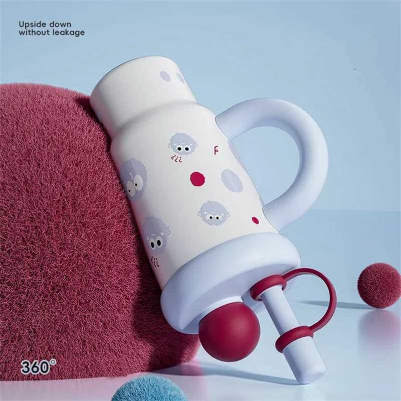 Fashionable cup 730ml Insated Bottle Stainless Steel Thermos Cup with StrawHandle Leak-proof Thermal g Portable Drinkware Cup Y251110