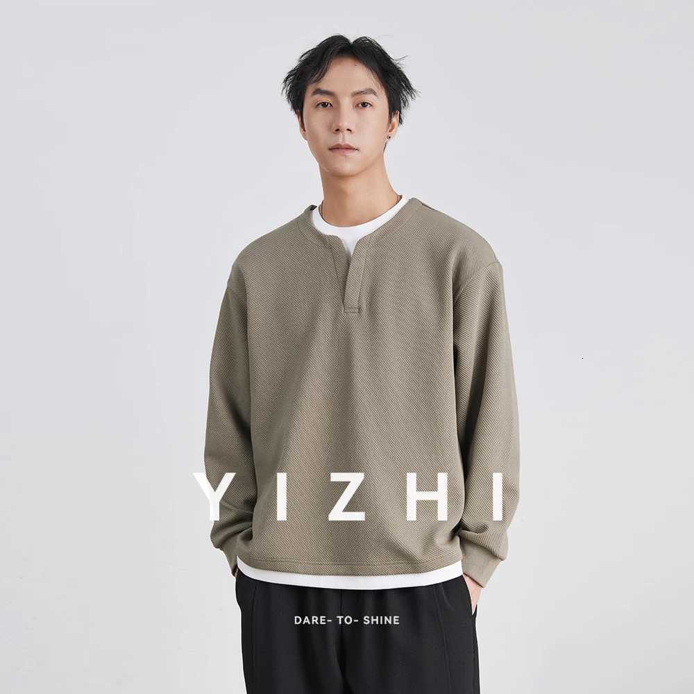 Autumn New Fashion High-end Fake Two-piece Sweatshirt Mens Loose Trendy Pullover Casual Bottoming Shirt Long-sleeved Top Men W251110W251110