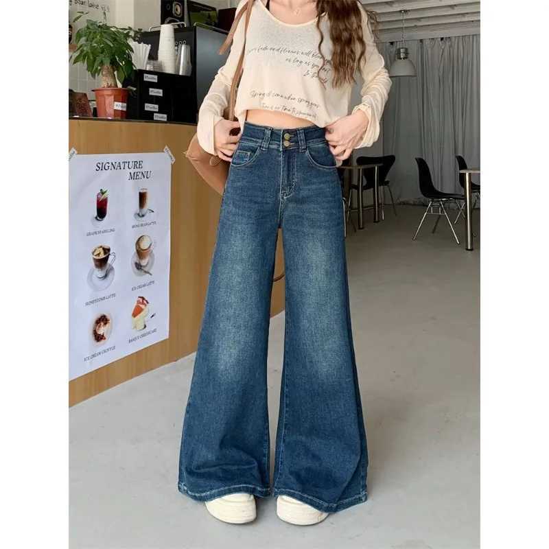 High Waist Jeans Wide Leg Loose Fit 2025 Fashion Denim Trousers Comfort Stretch Bootcut Pants for Women Casual Wear Everyday C251110