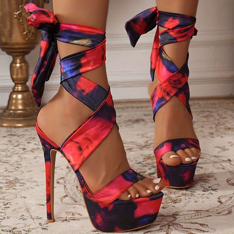 New 2025 Roman-Style High-Heeled Sandals With Straps, Featuring A Design, Perfect For Sexy Parties And Runways, Available In Women's Sizes 35-42.