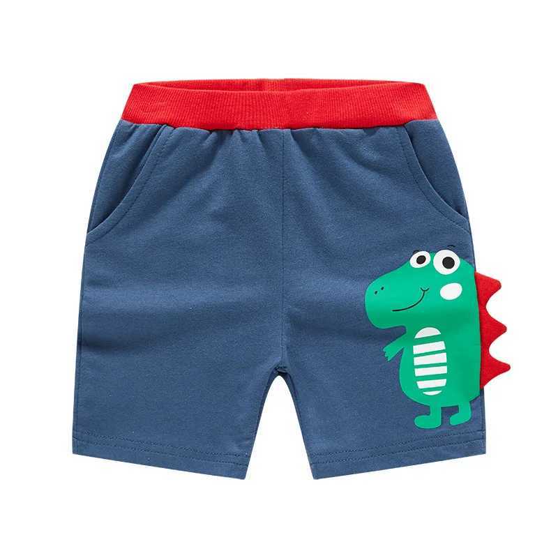 Summer 2025 2-8 year old childrens shorts dinosaur embroidery baby boys sports shorts childrens clothing Z250410