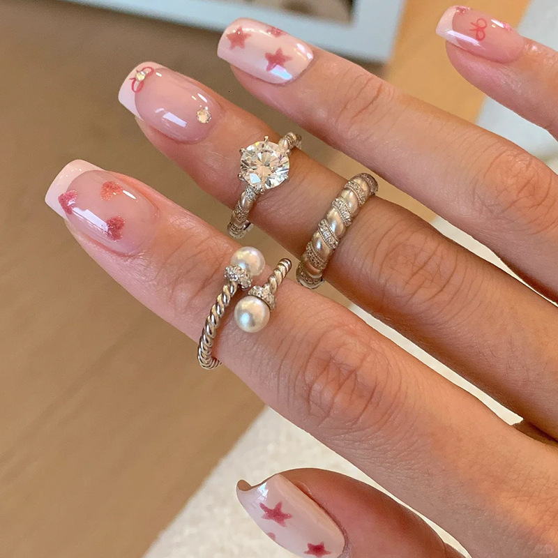 S925 Women's Pure Silver Brushed Zircon Ring Retro Style Luxury High-end Fashion Ring Non Fading Touch Designer Ring Index Finger Opening Ring