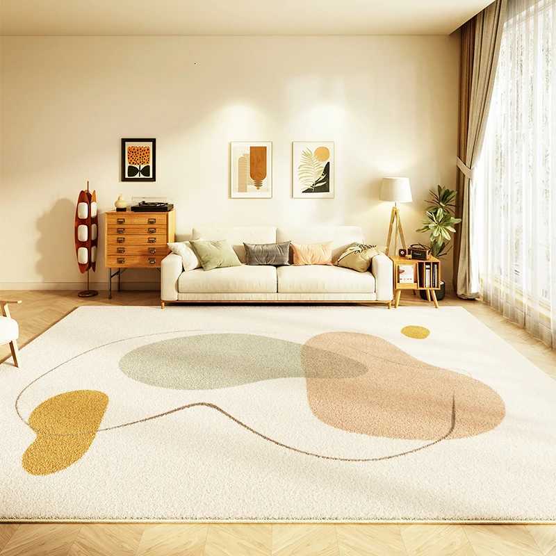 Modern Abstract Bedroom Decor Art Carpet Fluffy Soft Children Mat Thick Washable Lounge Rug Nordic Style Carpets for Living Room Y251110