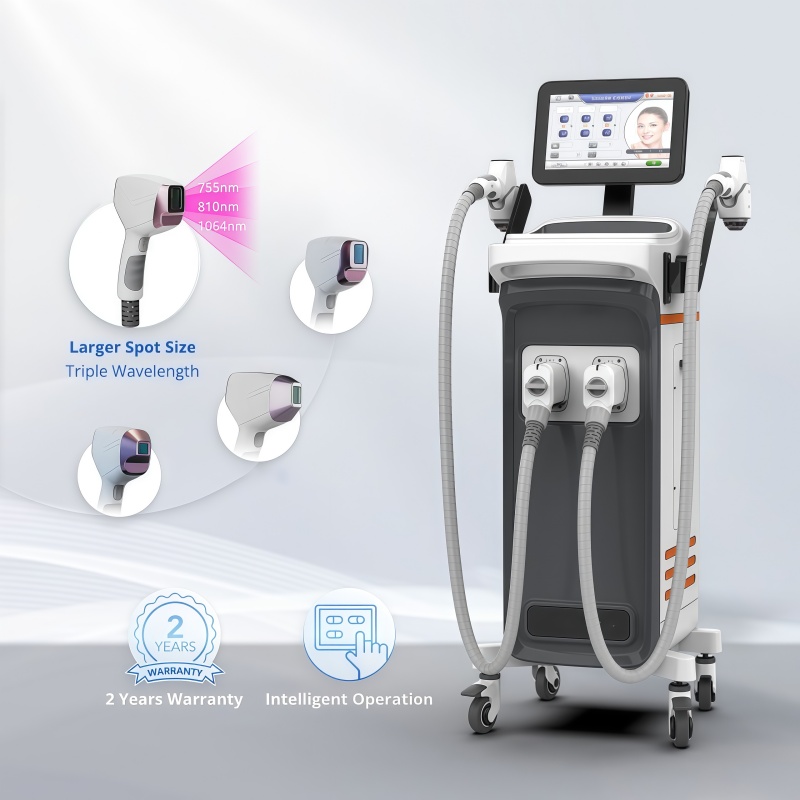 New 4 wavelengths 1064Nm/755Nm/808Nm Laser Hair Removal Permanent Machine Safe and painless hair removal, suitable for beauty salons