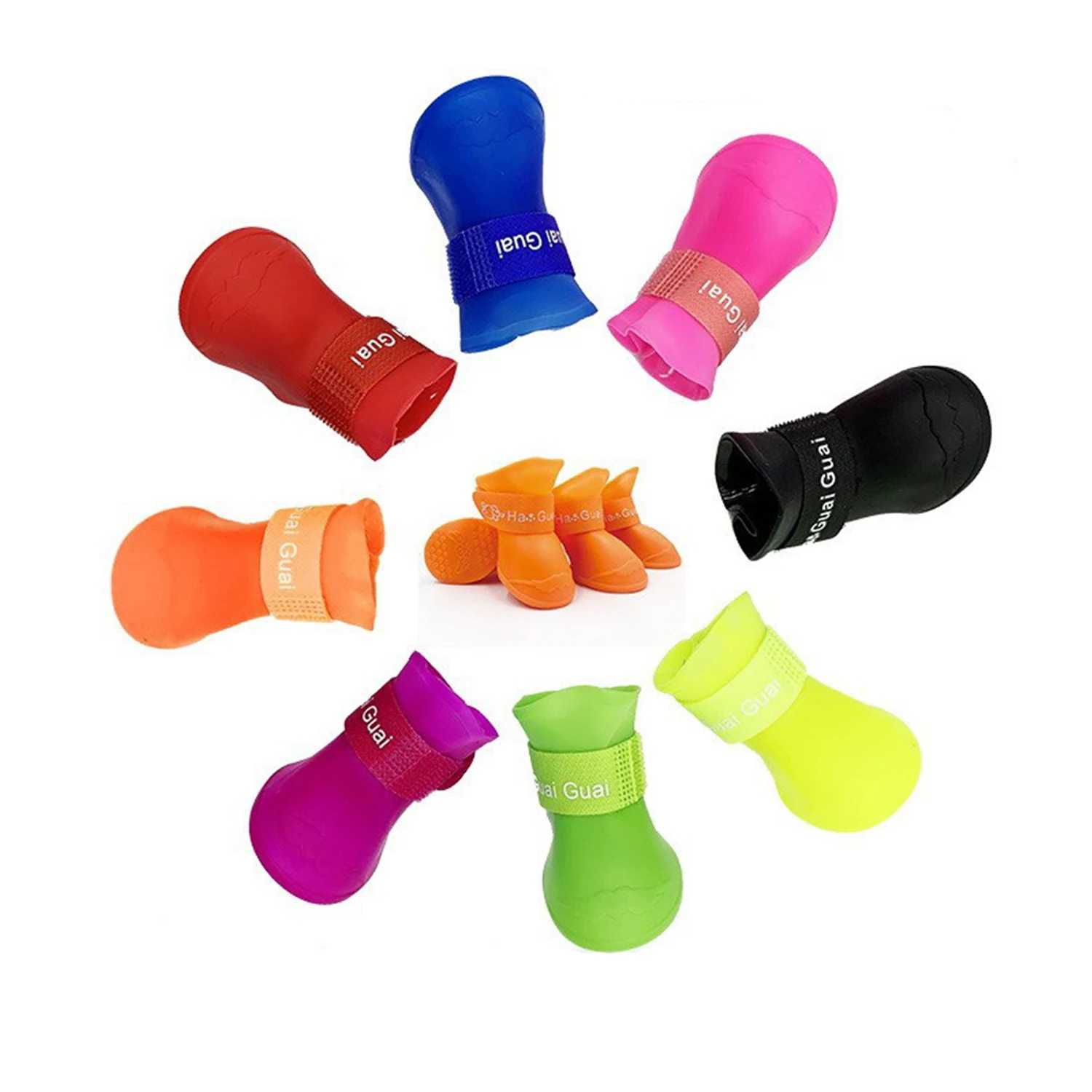 New Arrival Pet dog waterproof and rainproof boots anti slip shoes rubber boots suitable for small medium and large outdoor cat and dog rain boots Z25
