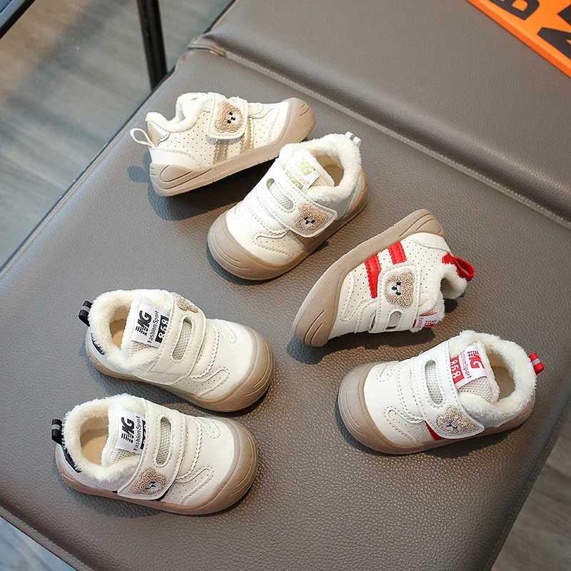 2024 Children Casual Plush Shoes for Girls Boys Winter New Fashion Korean Style Soft Sole Anti-slippery Versatile Chic Warm ShoeT251110