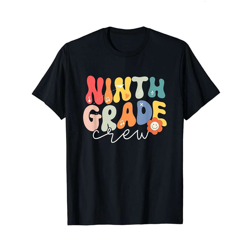 Designer T shirt Ninth Grade Vibes - 9th Grade Team Retro 1st Day of School - 220g T shits