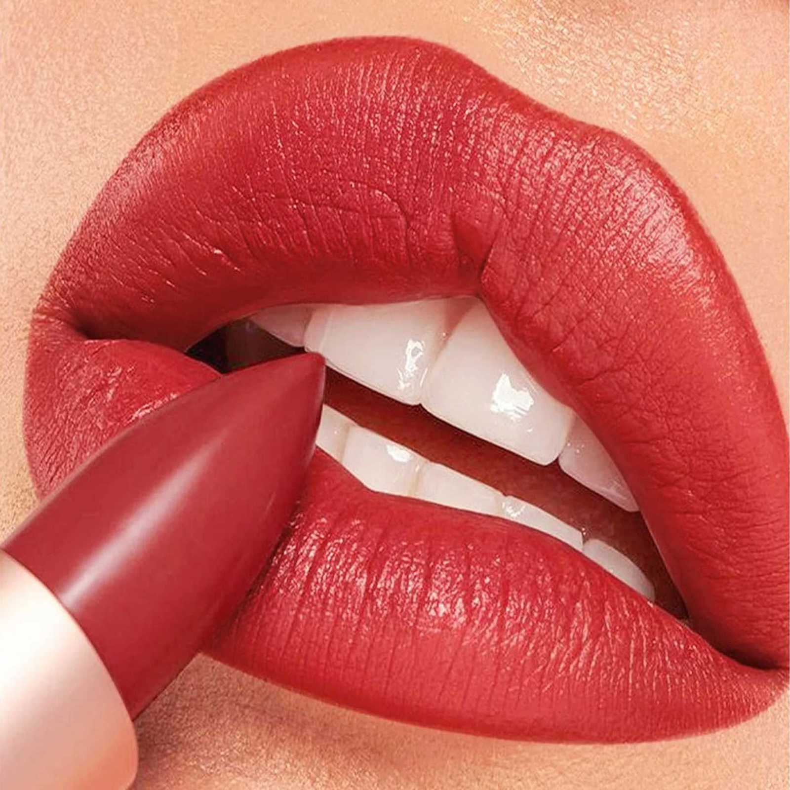 8 Colors Matte Lipstick Waterproof Long Lasting Velvet Finish Moisturizing Lip Tint Smooth Matte Color Smudge-proof Lip MakeupT251110