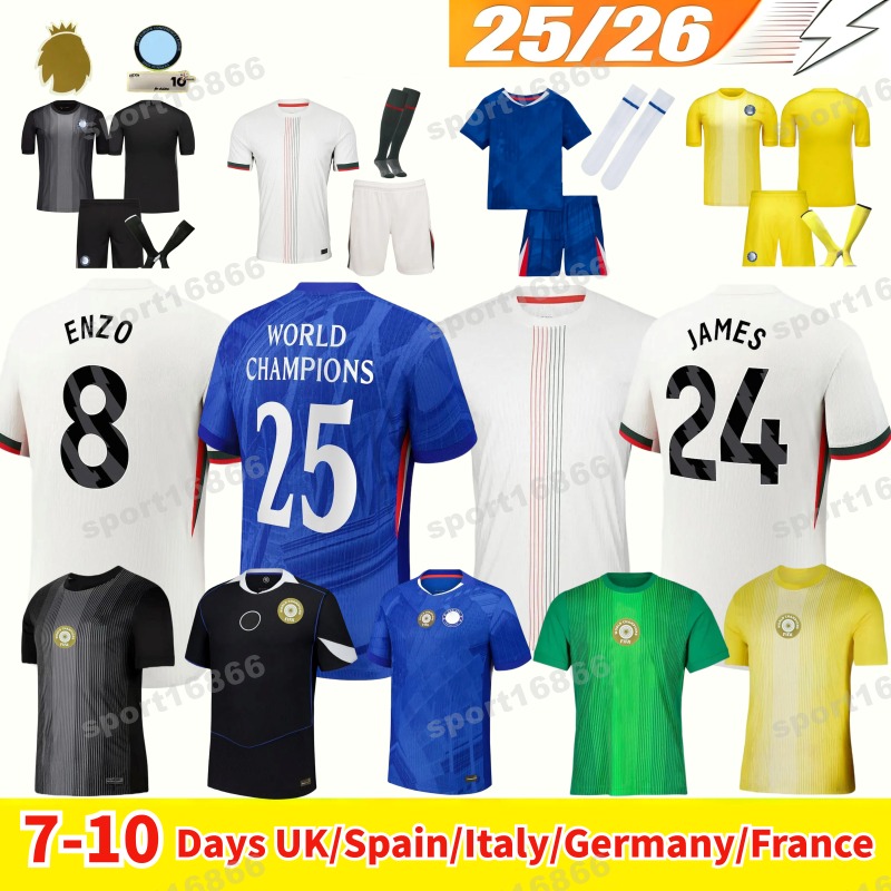 2526 ENZO PALMER NKUNKU CAICEDO Home Away Soccer Jerseys Shirt Top Adult Kids 2025 2026 Football FOFANA LAVIA Soccer kits GUIU CUCURELLA TOSIN SANCHO NETO GEORGE