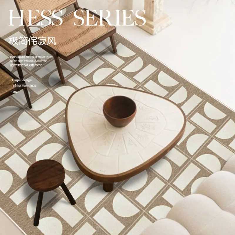 French Retro Rugs for Bedroom Checkerboard Living Room Decoration Carpet Ins Wind Plaid Bedside Floor Mat Large Area Plush Rug Y251110