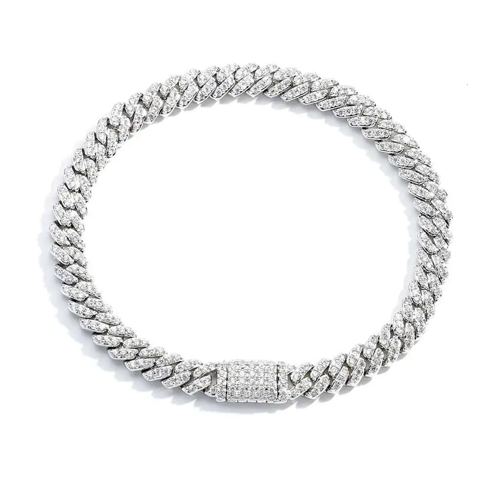 6mm Cuban Chain Women Bracelet Real Gold Plated Hip Hop Rock Street Jewelry Iced Out Cuban Bracelet Charms Birthday Gift 250408