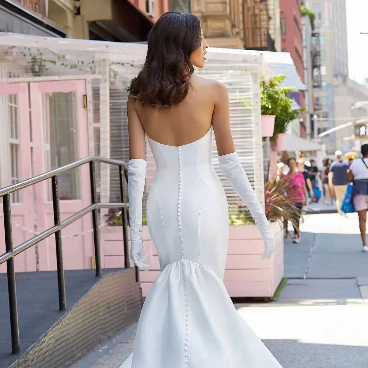 Wedding Bride Gloves Black Covers Arms White Long Satin Elegant Women Evening Party Finger Mitten Gants Mariage L251110