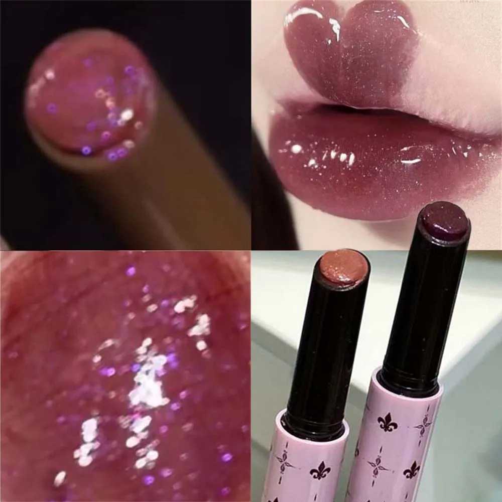 Smile Mulberry Purple Solid Lip Gloss Moisturizing Nourishing Water-gloss Mirror Glass Lip Tint Lipstick Dewy Lip Glaze MakeupT251110