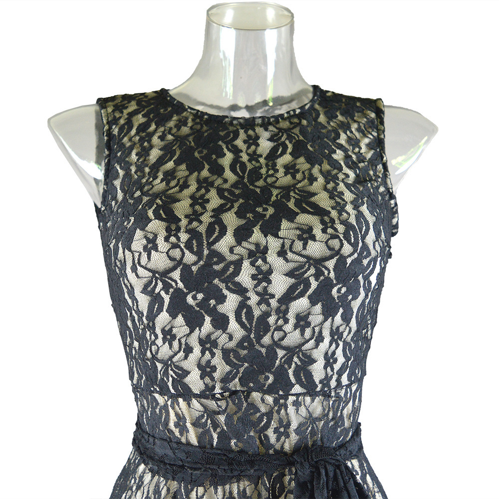 Summer New Line Sleeveless Wrap Chest Asymmetric Bottom Swallowtail Slim Fit Sexy Dress