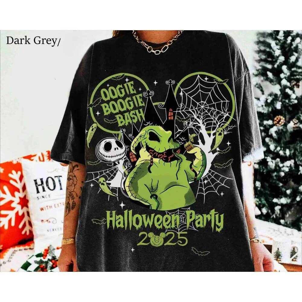 Ddmytues Christmas Bash 2025 Party Halloween Women Shirt Let's Oogie Boogie Tee Villains Nightmare Before Gift
