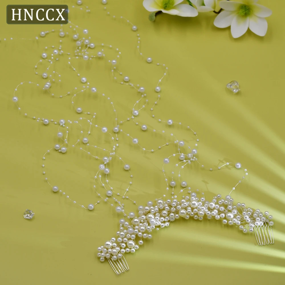Bridal Pearls Tassels Headwear Wedding Pearl Hair Vine Bride Hair Accessories Boho Woman Party Wedding Supplies CP600 250409