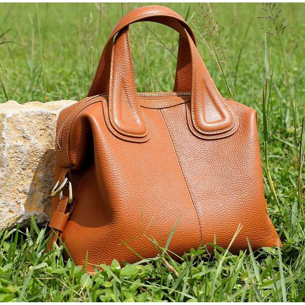 Boston Pack Multi-Functional Soft Leather Handbag For Women Shoulder Bag With Slant Lady Office Shopping Bag St251110