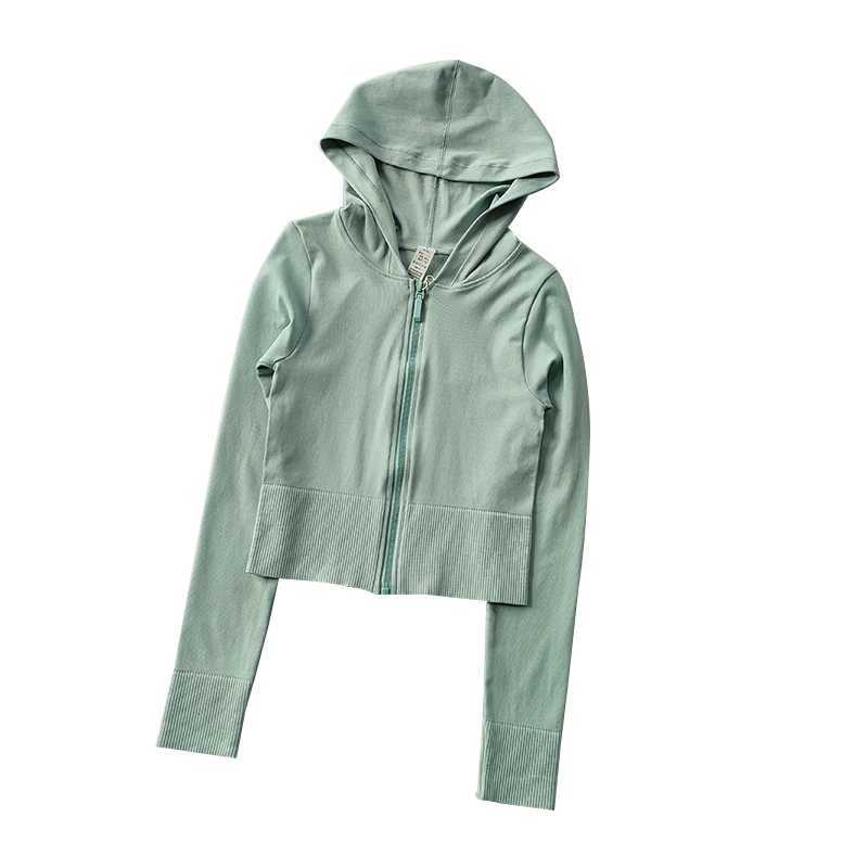 Hood Zipper Tight Sports Jacket Womens Ultra Thin Quick Training Fitness Long Sleeve Clothing Autumn/Winter Yoga Jacket TopXJ250410