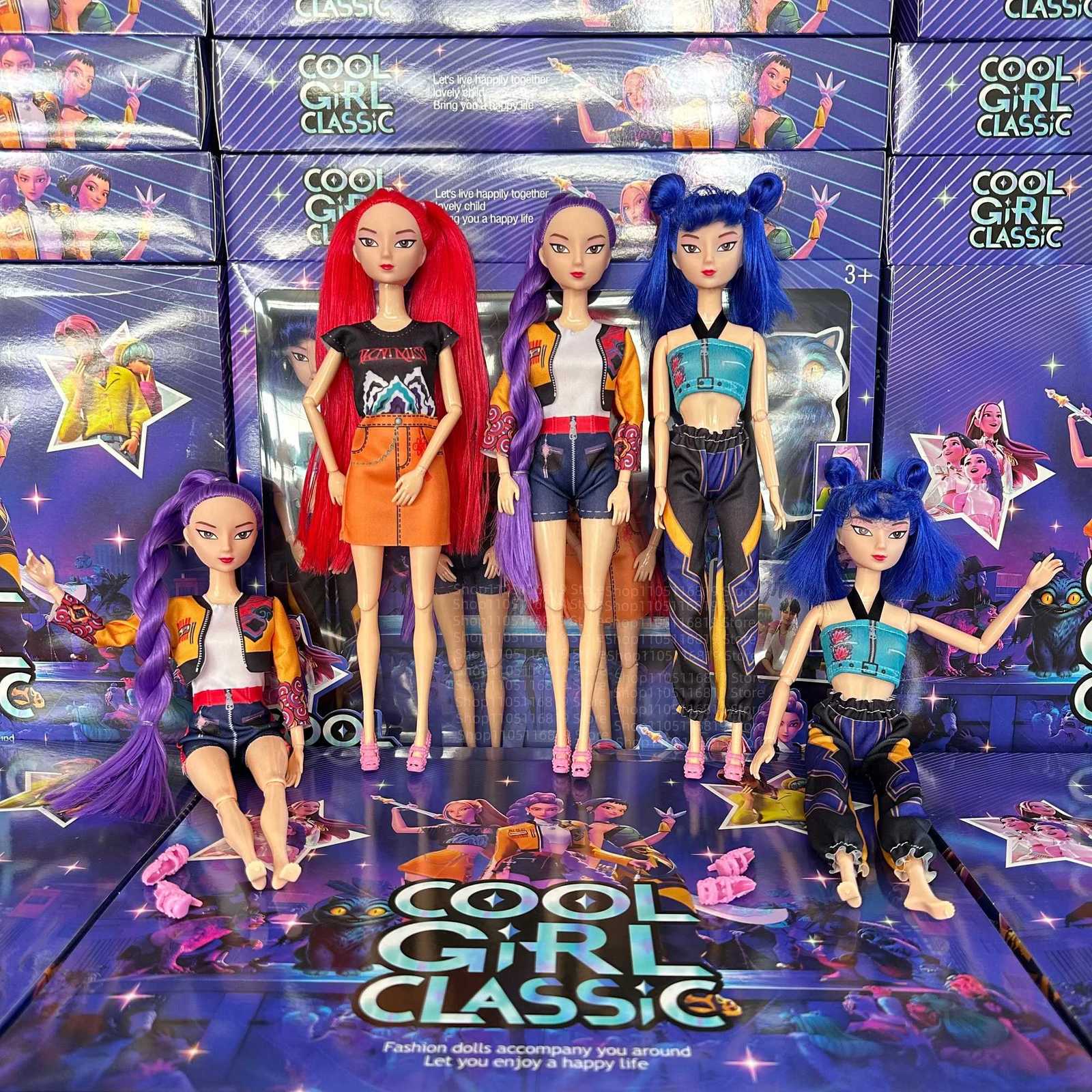 KPop Demon Hunters Doll Vinyl Toy Huntrix Rumi Mira Zoey K pop Character Mask Figurine Diy Christmas Birthday Gift Cosplay Decor Z251110