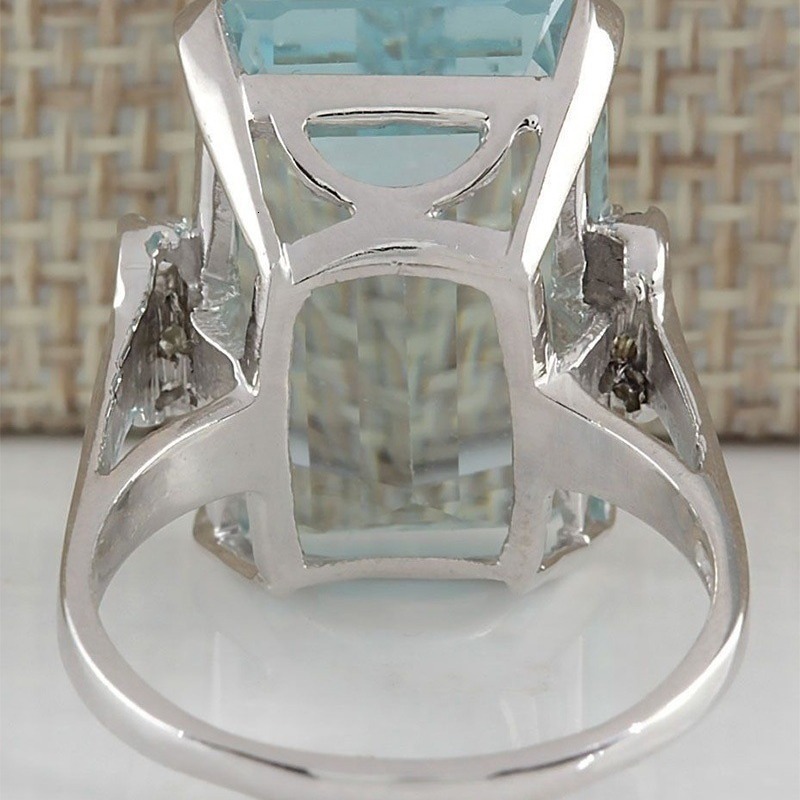 Fashion Ring Huajie Wish Hot-selling New Jewelry European And American Fashion Luxury Designer Ring Topaz Sapphire Engagement Ring Manufacturer Wholes