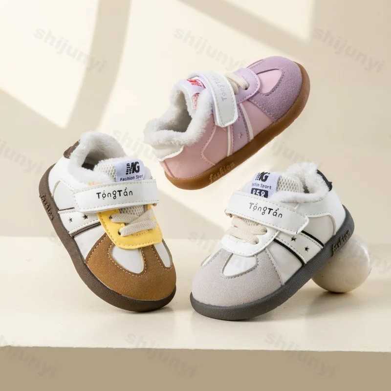 Childrens Casual Cotton Shoes 2025 Autumn Winter Baby Boys Girls Retro Sports Shoes Kids Non-Slip Warm Plush Toddler SneakersT251110