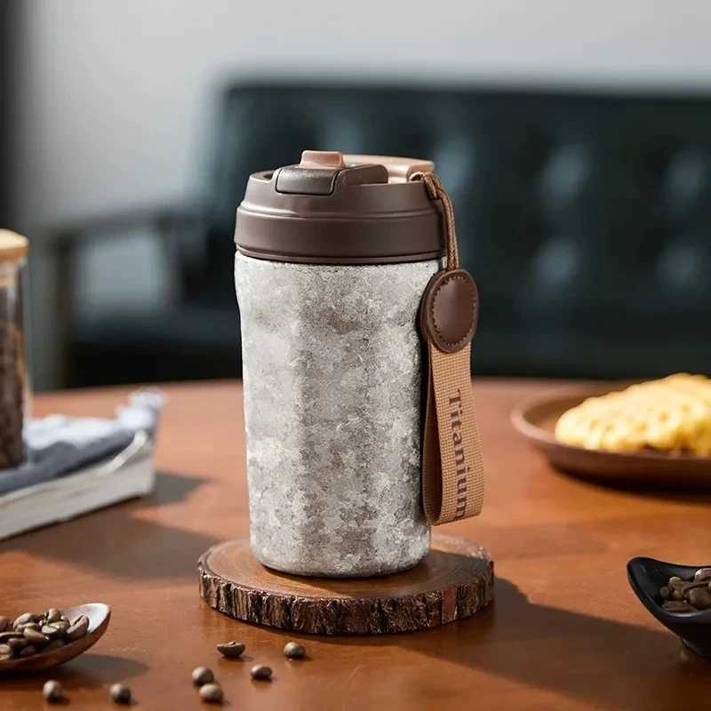 Fashionable cup Double Layer e Titanium Vacuum Flasks e Titanium Coffee Cup High-Value Take-Out Portable High-End Exquisite Accpanying Y251110