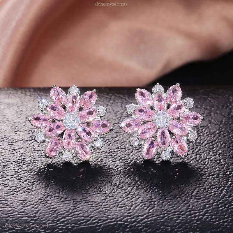 Summer Beach Moissanite wer Earrings For Women Sterg Sier Double Shining CZ Zircon Dia Stud Earring brincos Wedding Party Gifts