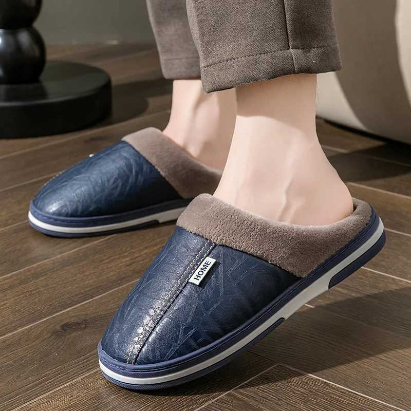 Stylist Winter Slippers for Men and Women ThickSoled Indoor Home Warmth Couples Shoes NonSlip Flat Platform Cotton Couples Slippers F2501031