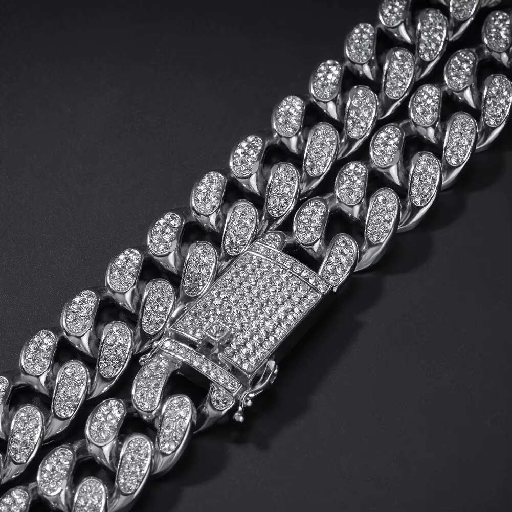 20mm quality INS sier plated gold-plated chilled hip-hop Hiphop Mans Chunky Miami Cuban chain necklace