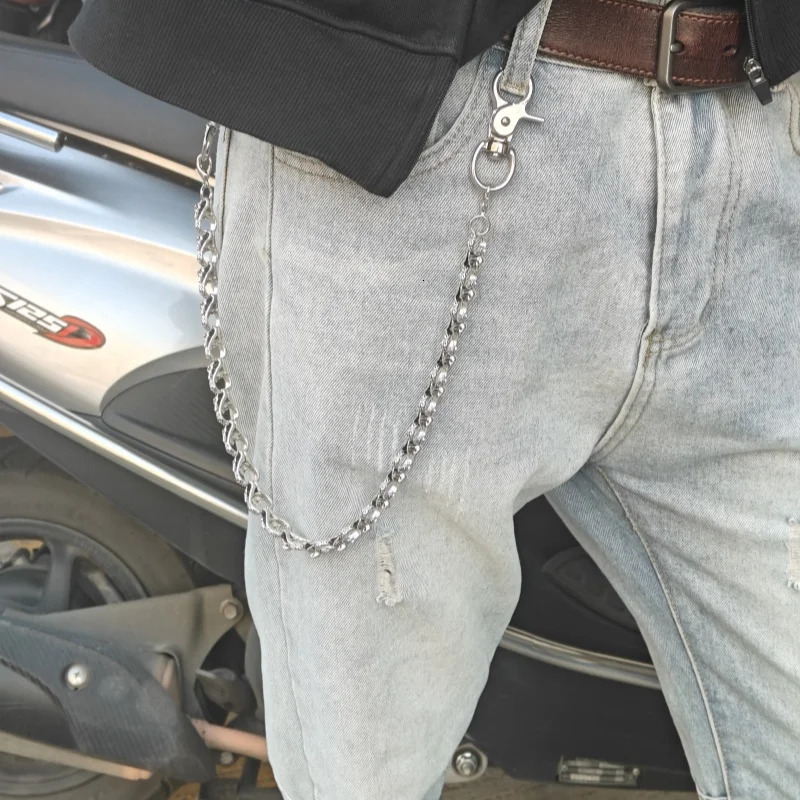 Retro Anti theft Wallet Fashion Mens and Womens One waist y Accessories Y2K Punk Hip Hop Pants Chain 250410