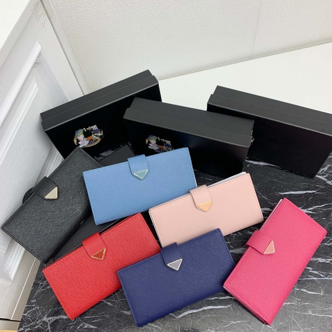 Designer Wallet High Quality Monogram Wallet Short Women's Card Clip Luxury Wallet Handheld Long Wallet Quilted Grain Embossed Leather Double Fold Card Bag