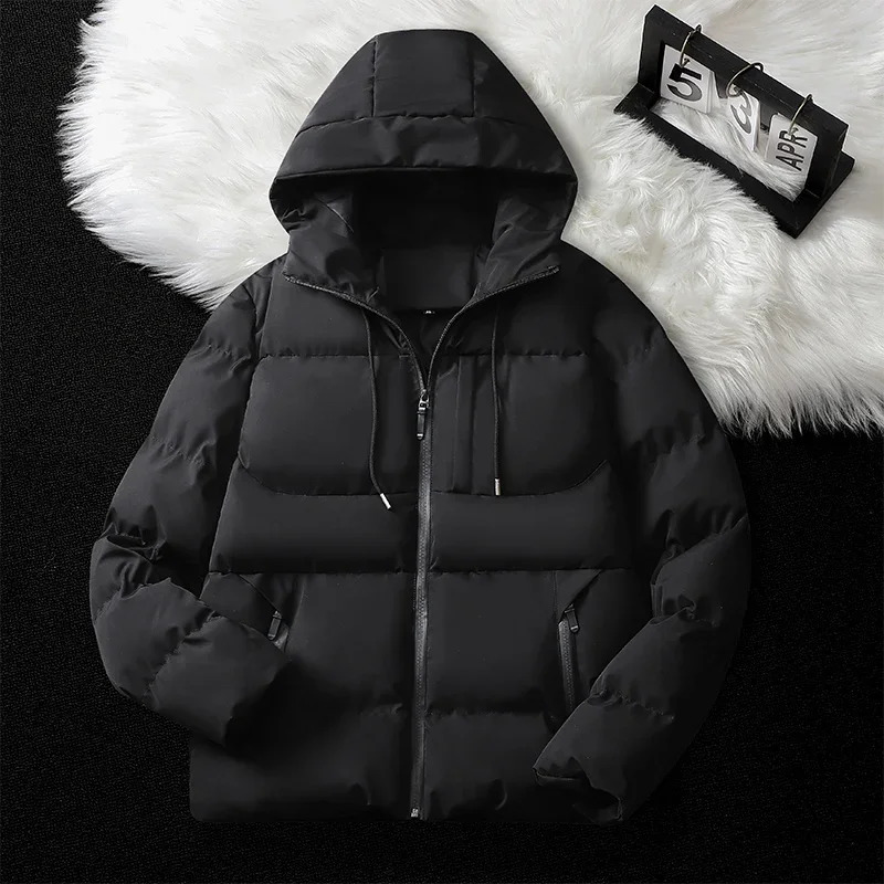 Cotton Padded Jacket Mens Autumn Winter Jackets 2025 Casual Clothing Plus Size Hooded Thick Warm Parkas Coat Men Outwear 251105