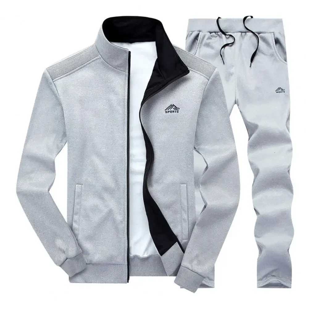 4XL Mens Tracksuit versized Casual Set Baseball Sweat Suit Men Clothing Sportwear Large Size Jogging Suit Autumn Spring W251110