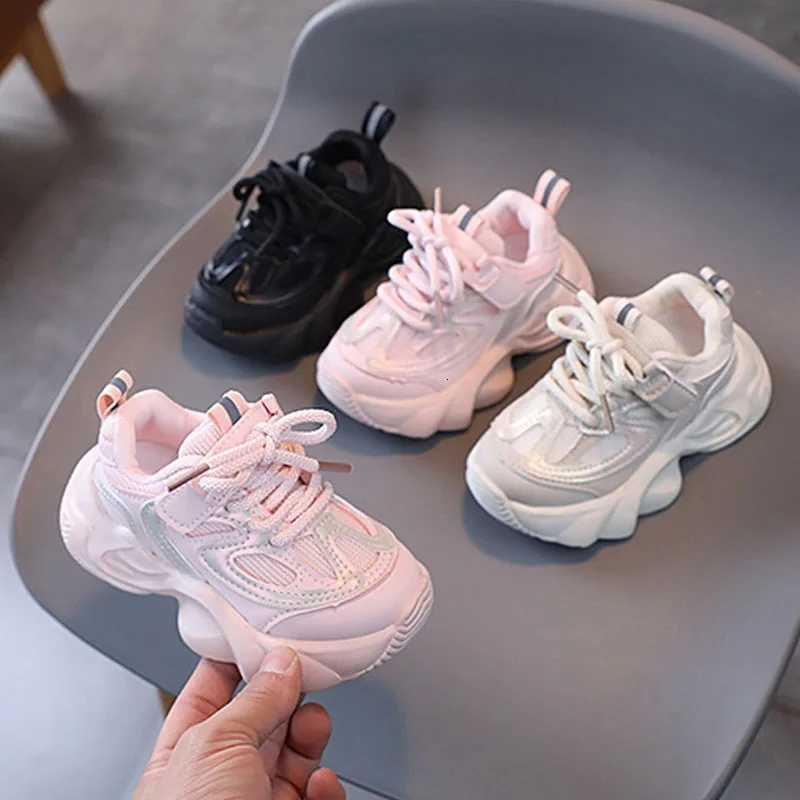 Children Spring Autumn New Sneakers Kids Mesh Breathable Fashion Convenient HoopLoop Tenis All-match Thick Sole Casual Shoes W251110