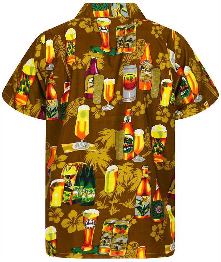 Mens shirt 3D printed shirt mens fashion single chest short sLeeved HAWaiian beach casual shirt youth clothing X250410